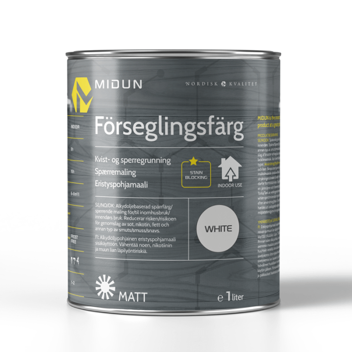 Förseglingsfärg Vit Midun