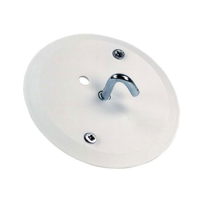 Taklokk m/krok hvit pvc